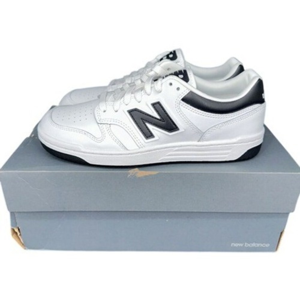 New Balance 480 White Black Leather Low Top Sneakers‎ BB480LBK Mens 7